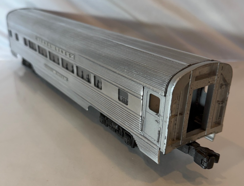 Vintage 1960 Lionel Lines Silver Bluff Aluminum Observation Car # 25341
