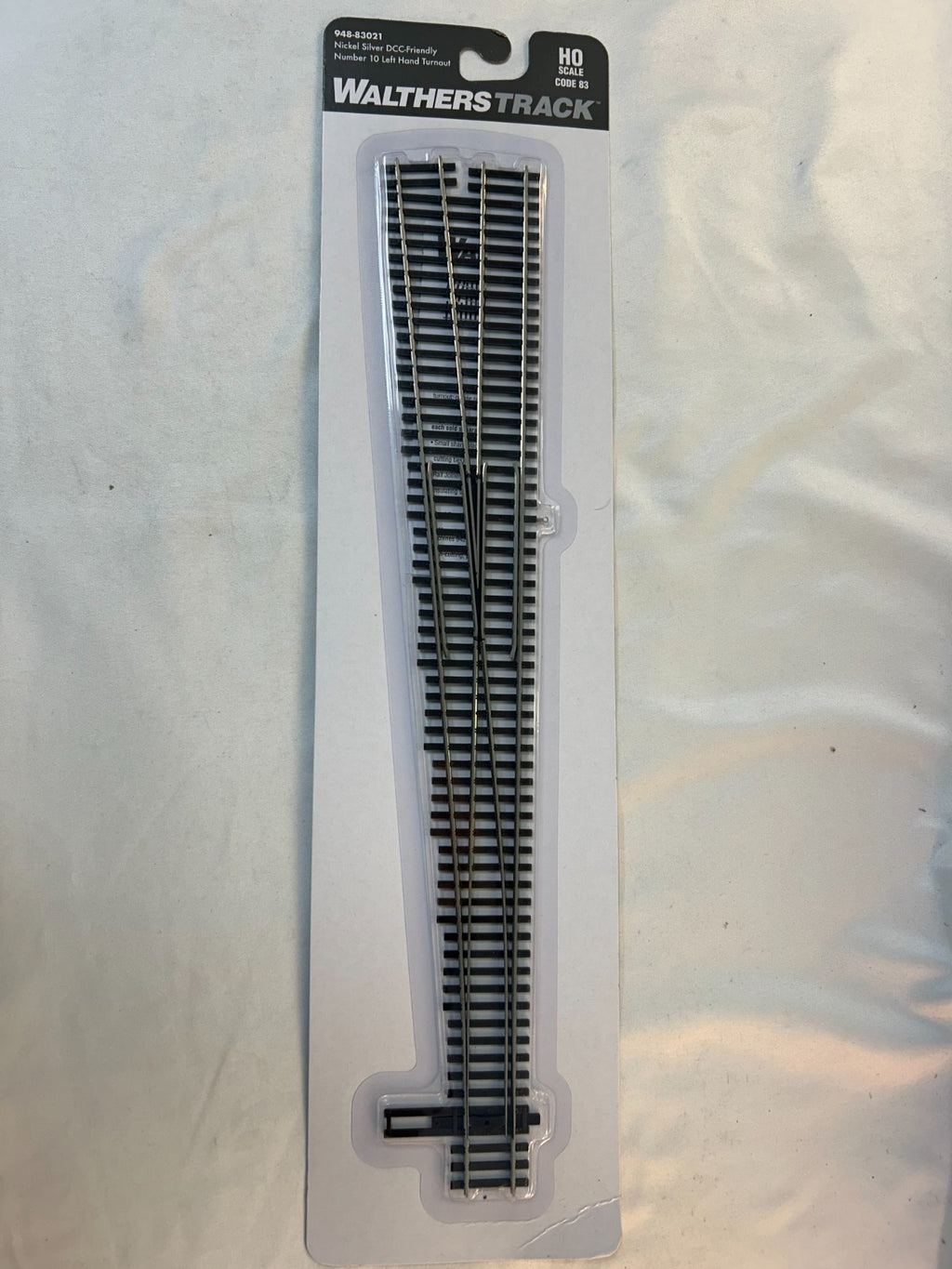 Walthers Track 948-83021 HO Scale Code 83 Number 10 Left Hand Turnout0
