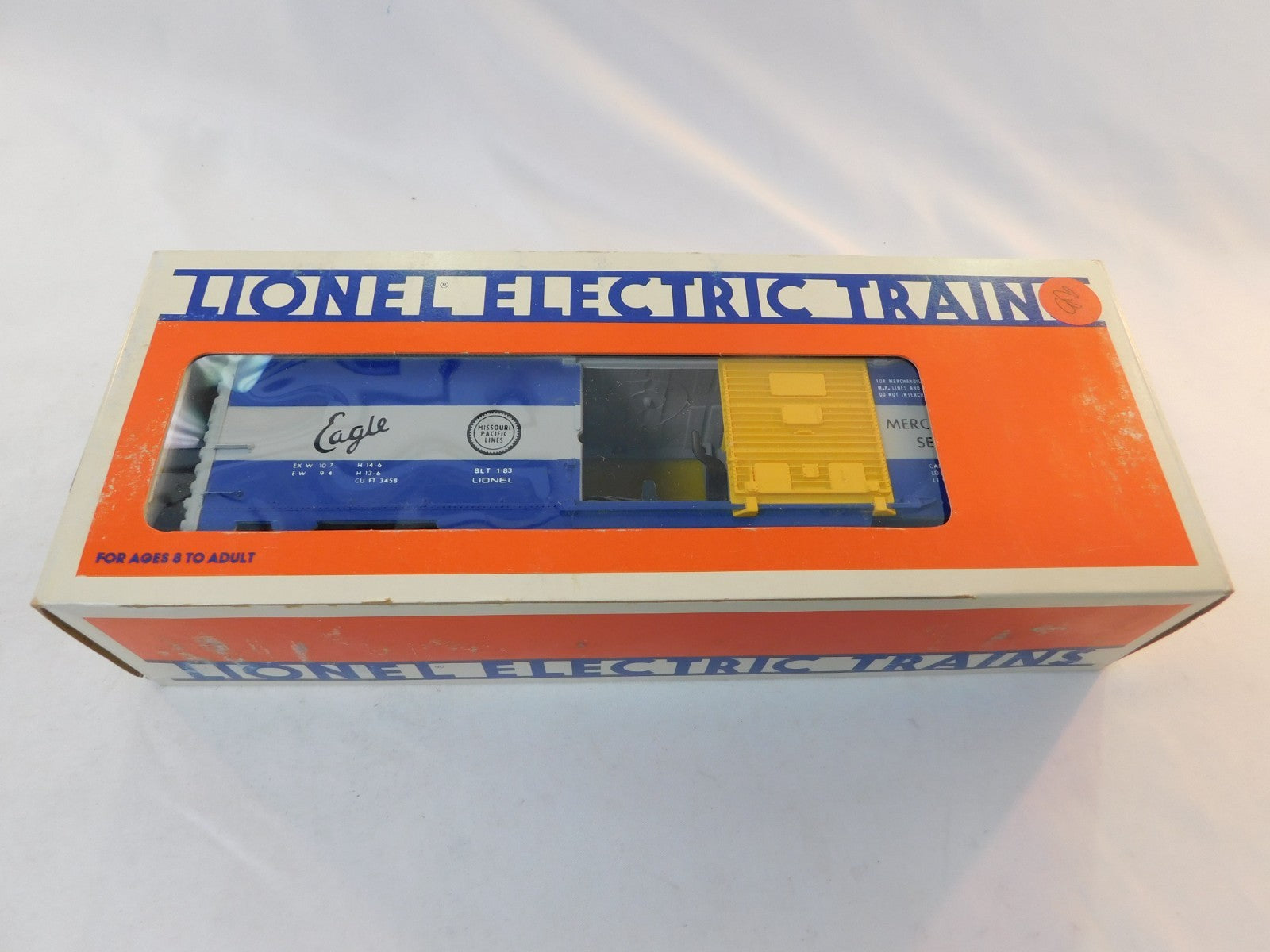 Lionel 6-9219 O Gauge M.P. Animated Box Car, Missouri Pacific Lines Eagle #92191