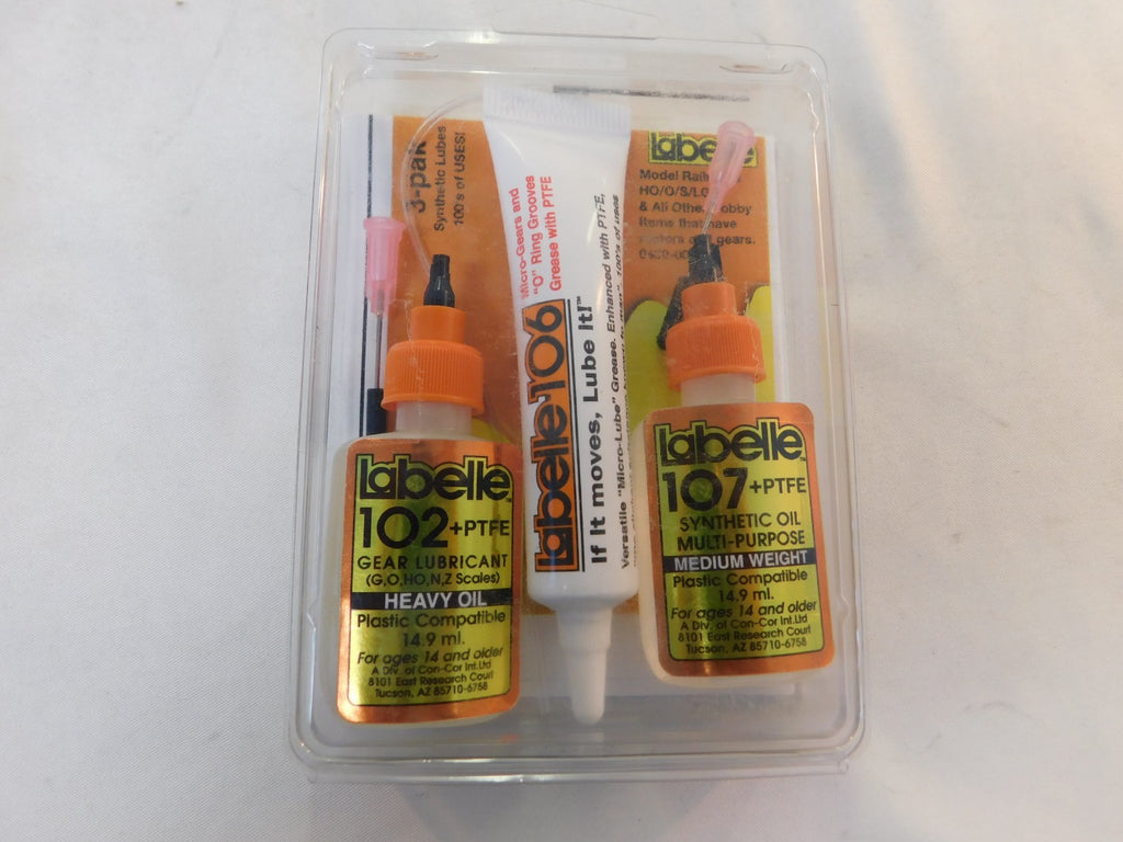 Labelle 430-1002 Model Railroads & Hobby 3pak Kit, Lube and Oil0