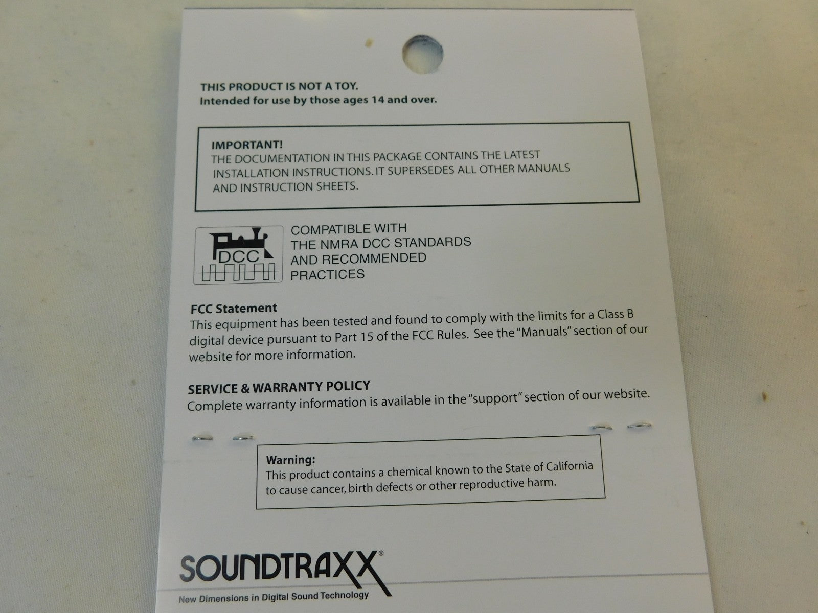 Soundtraxx 851002 MC1Z102SQ DCC Mobile Decoder1