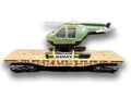 K Line 6644 - O Scale, Flat Car Freight with Helicopter0