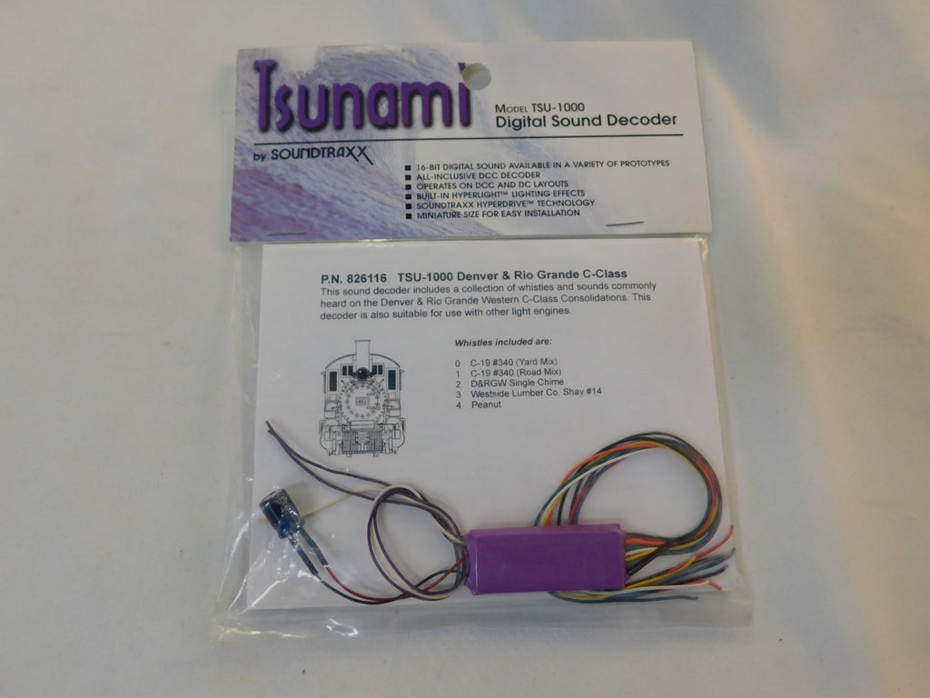 Soundtraxx Tsunami 826116 TSU-1000 Denver & Rio Grande C-Class Sound Decoder0