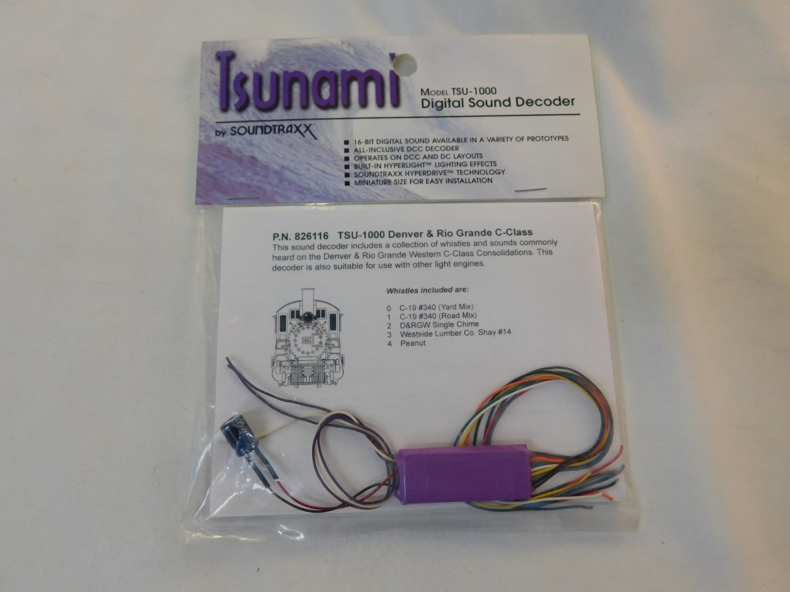 Soundtraxx Tsunami 826116 TSU-1000 Denver & Rio Grande C-Class Sound Decoder0