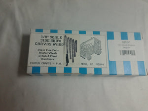 Circus Crafts 1/8" Scale Side Show Canvas Wagon Kit New in Box 1:96