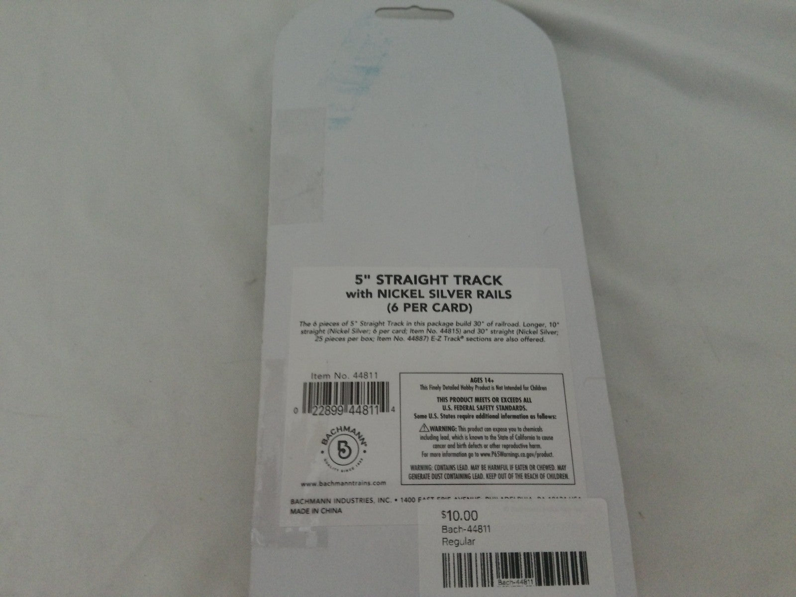 Bachmann - 5" Straight Track 6 Piece Bach-448114