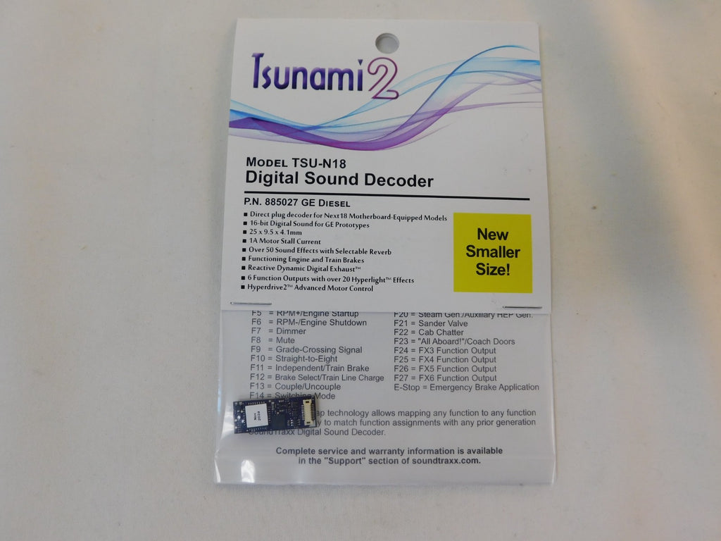 Soundtraxx Tsunami 2 885027 GE Diesel TSU-N18 Digital Sound Decoder0
