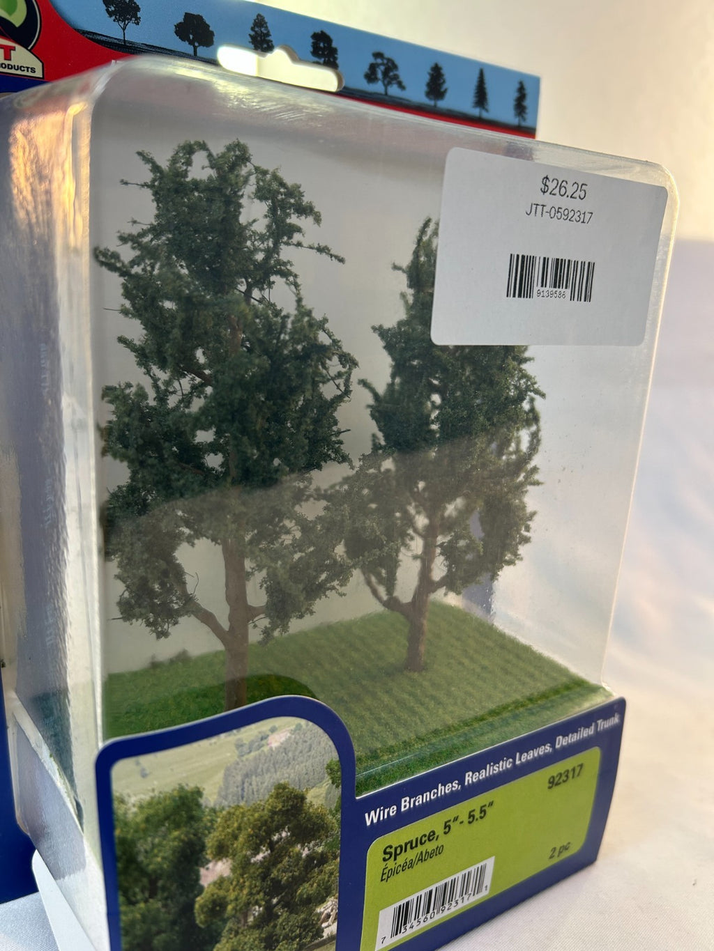 JTT Scenery Products 92317 Spruce, 5" - 5.5" Trees, 2 Pieces1