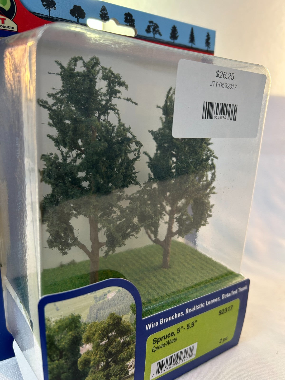 JTT Scenery Products 92317 Spruce, 5" - 5.5" Trees, 2 Pieces1