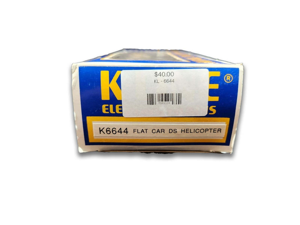K Line 6644 - O Scale, Flat Car Freight with Helicopter4