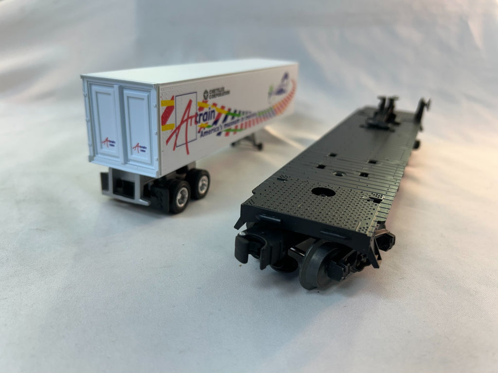 Lionel 6-19425 O Scale Flatcar with Trailer, CSX, Artrain *FREE SHIPPING*4