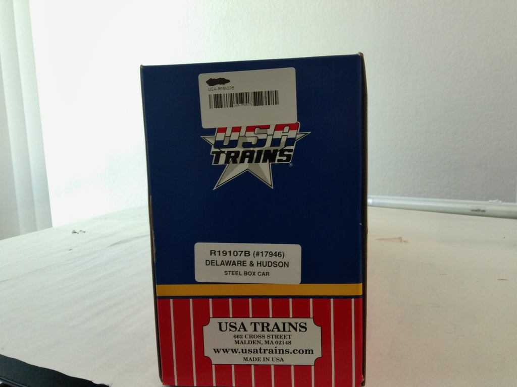 USA Trains R19107B G Scale Steel Box Car Delaware & Hudson #179463