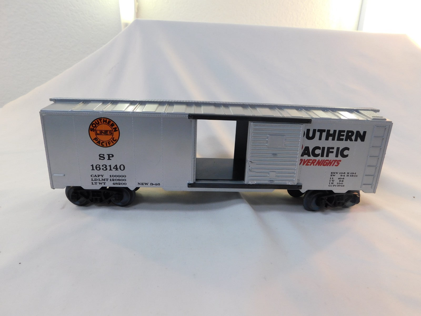 KMT 163140 O Gauge Box Car, Southern Pacific Lines Overnights SP #1631402