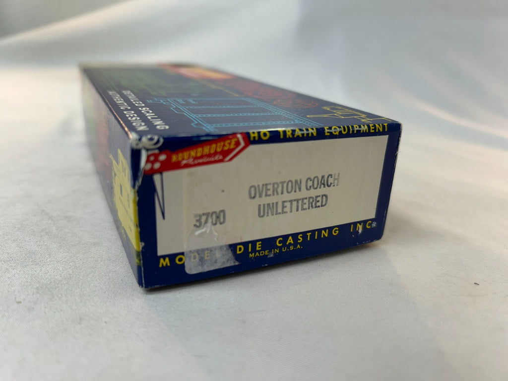 Roundhouse Products 3700 HO Scale Overton Coach Unlettered Kit #3011