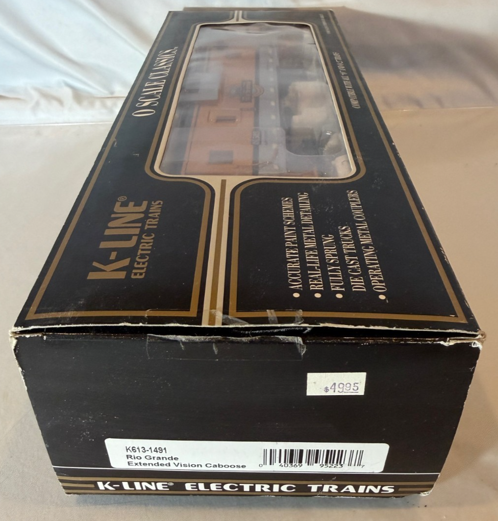 K-Line K613-1491 O Gauge Rio Grande Extended Vision Caboose #015034