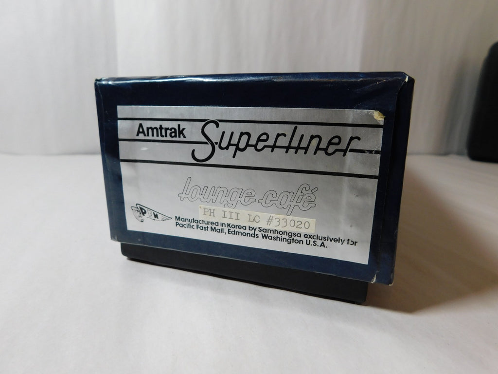 PFM Samhongsa PH III LC HO Scale Amtrak Superliner, Lounge Cafe #33020 BRASS1