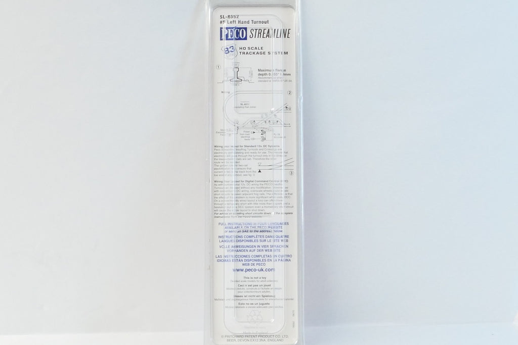 Peco SL-8352 HO Scale Track #5 Left Hand Turnout1