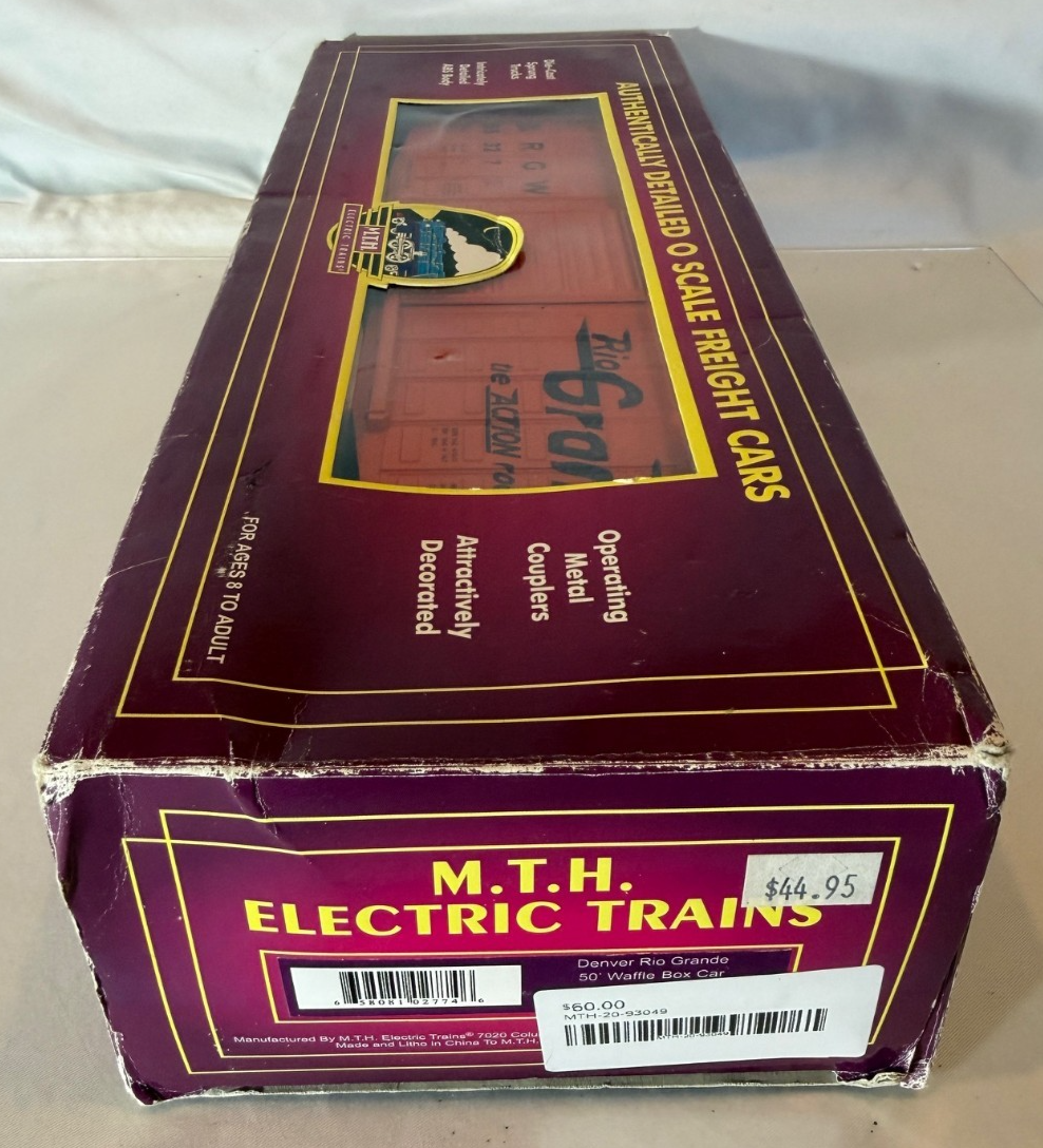 MTH 20-93049 Denver Rio Grande 50' Waffle Box Car #65327 O Scale Freight7