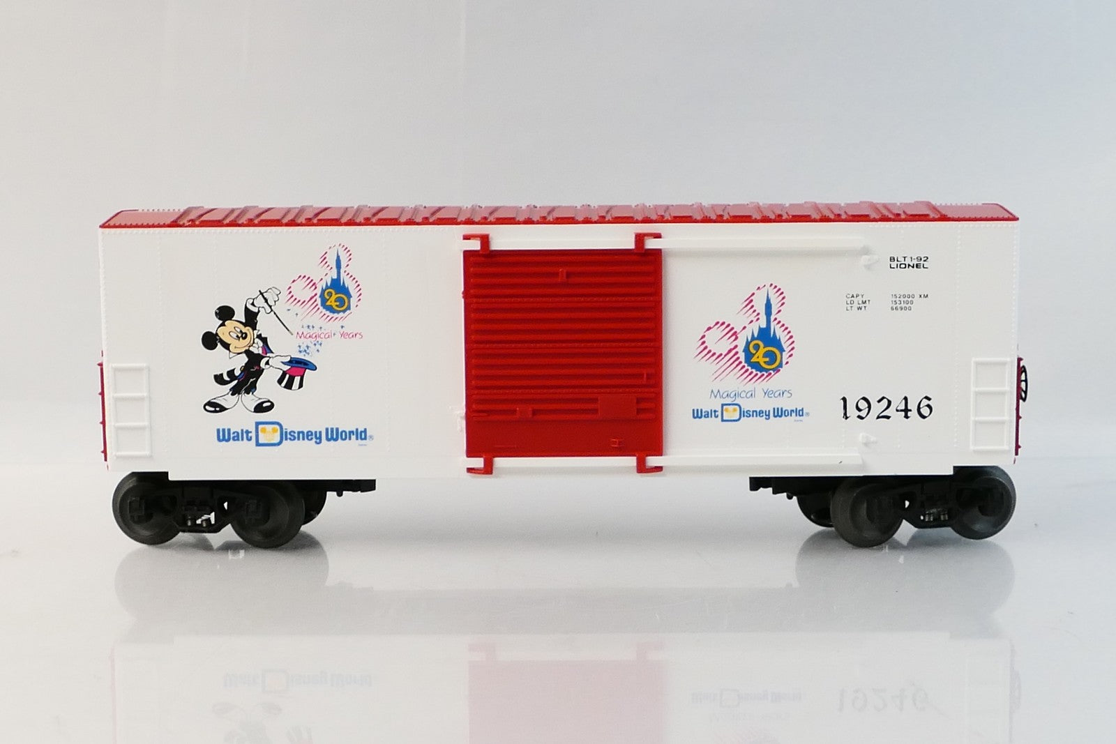 Lionel 19246 O Scale Walt Disney World 20th Anniversary Hi Cube Boxcar3