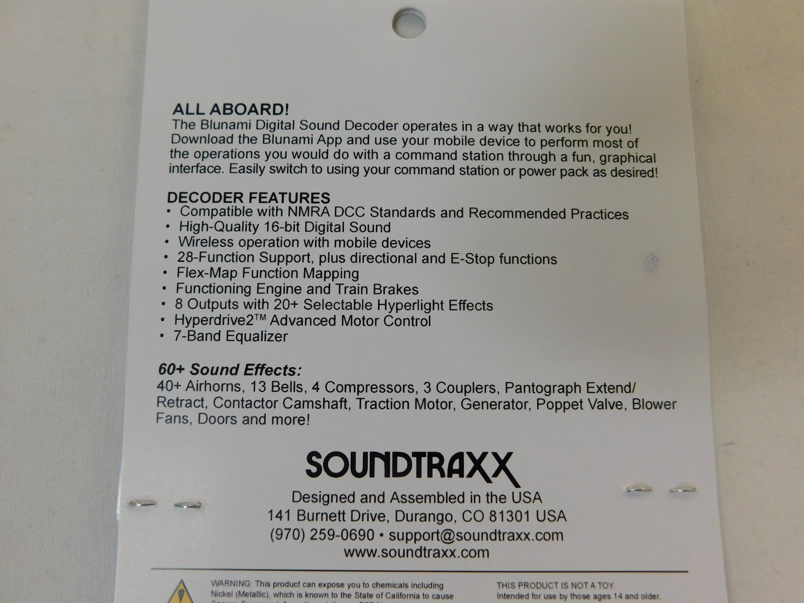 Soundtraxx Blunami 886603 Electric BLU-21PNEM8 Digital Sound Decoder1