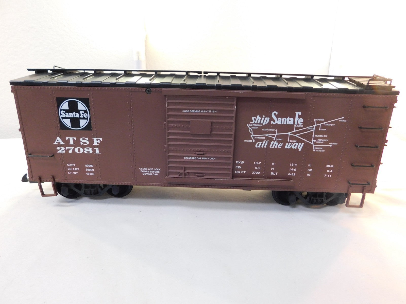 USA Trains R19075 G Scale Steel Box Car Santa Fe The Scout #270810