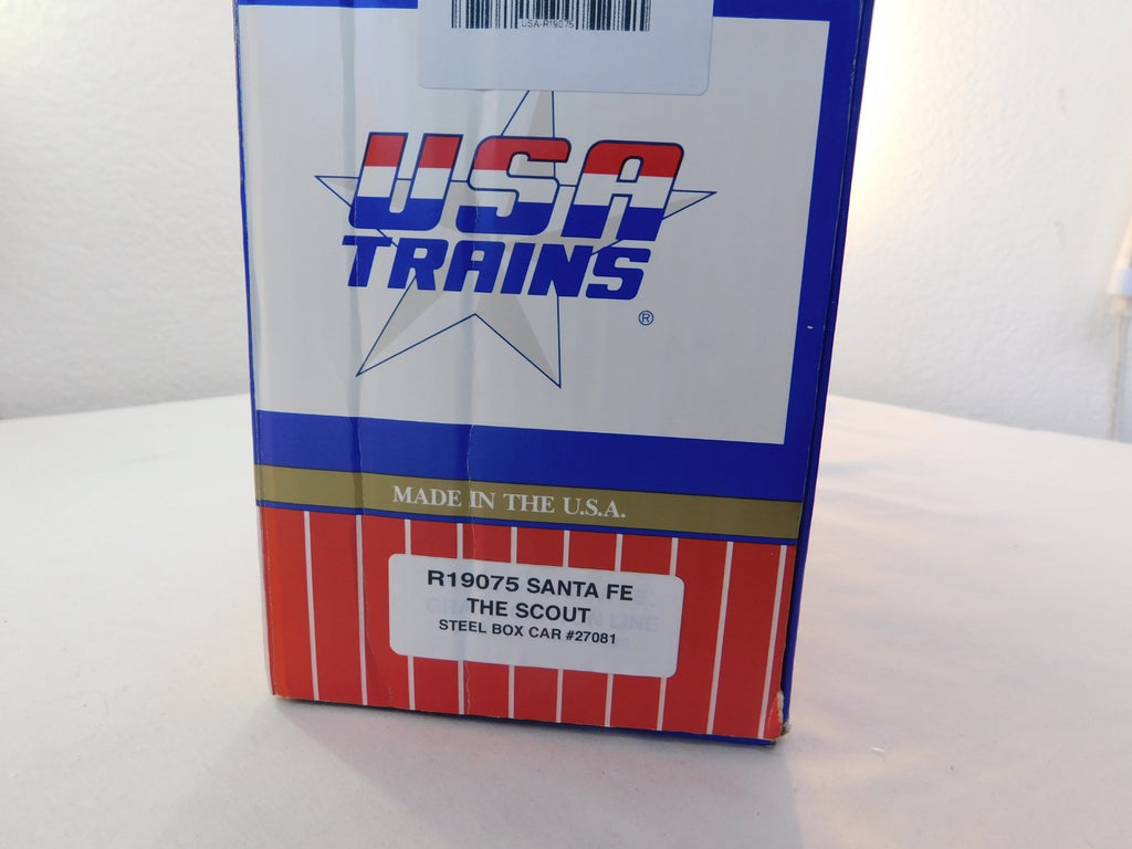 USA Trains R19075 G Scale Steel Box Car Santa Fe The Scout #270812