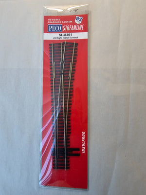 Peco SL-8361 - HO Scale Trackage System, #6 Right Hand Turnout