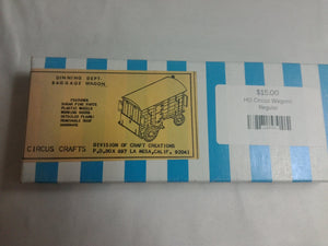 Circus Crafts 1/8" Scale Dining Dept Baggage Wagon Kit New in Box 1:96