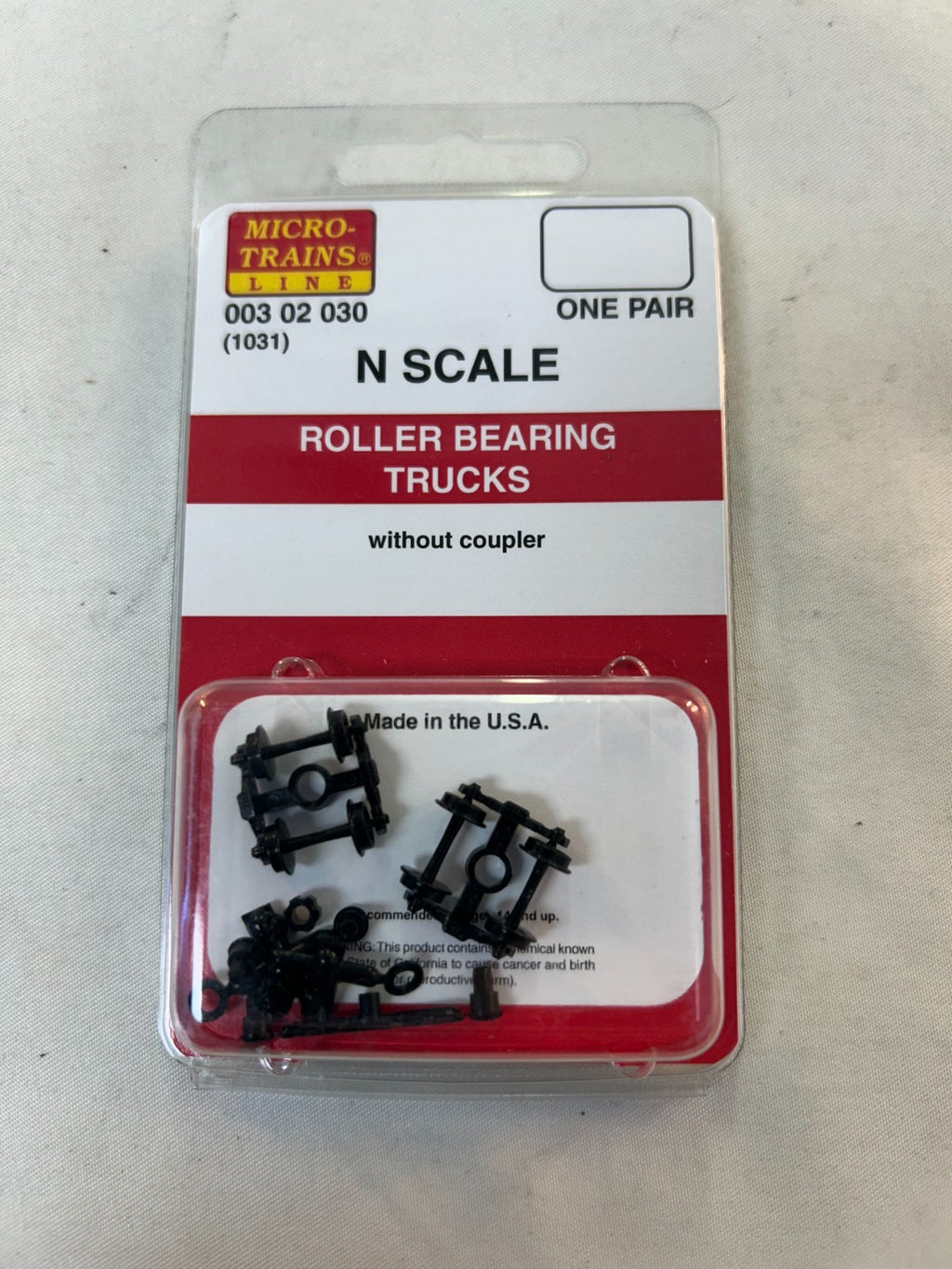 Micro Trains 003 02 030 (1031) N Scale Roller Bearing Trucks, One Pair0