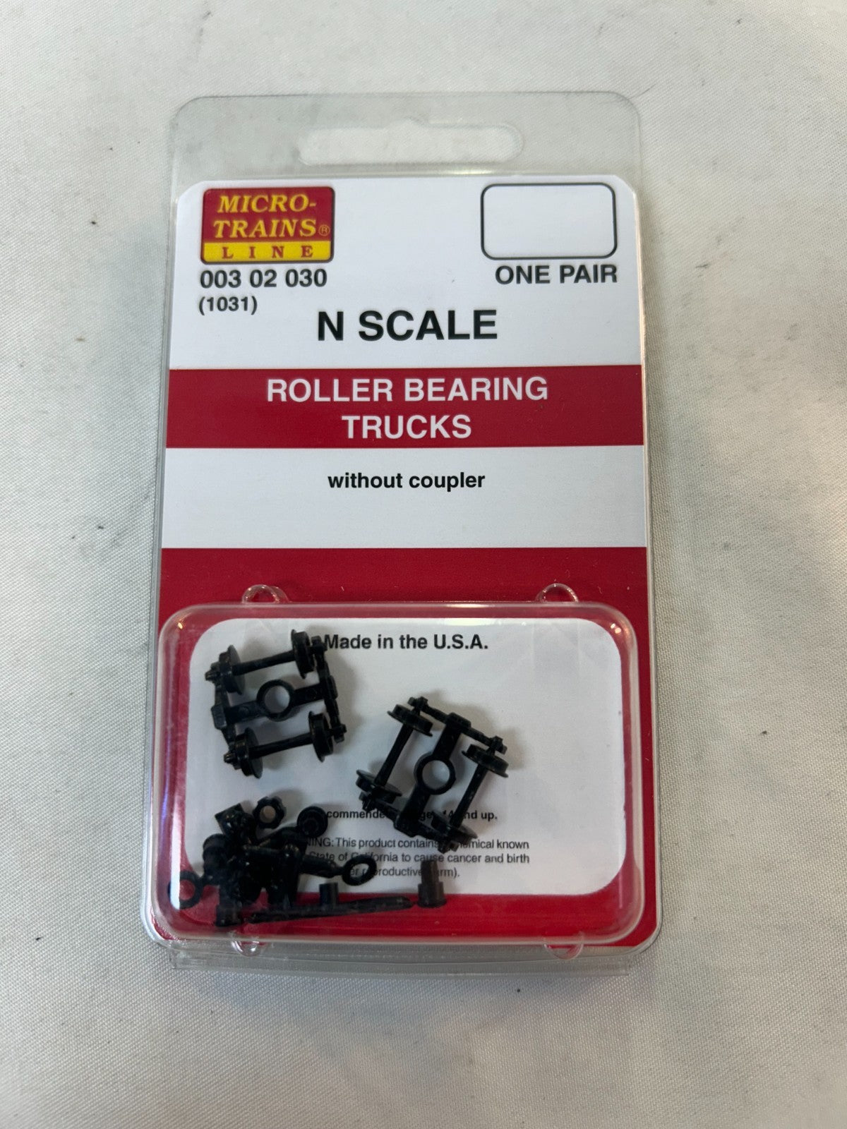 Micro Trains 003 02 030 (1031) N Scale Roller Bearing Trucks, One Pair0