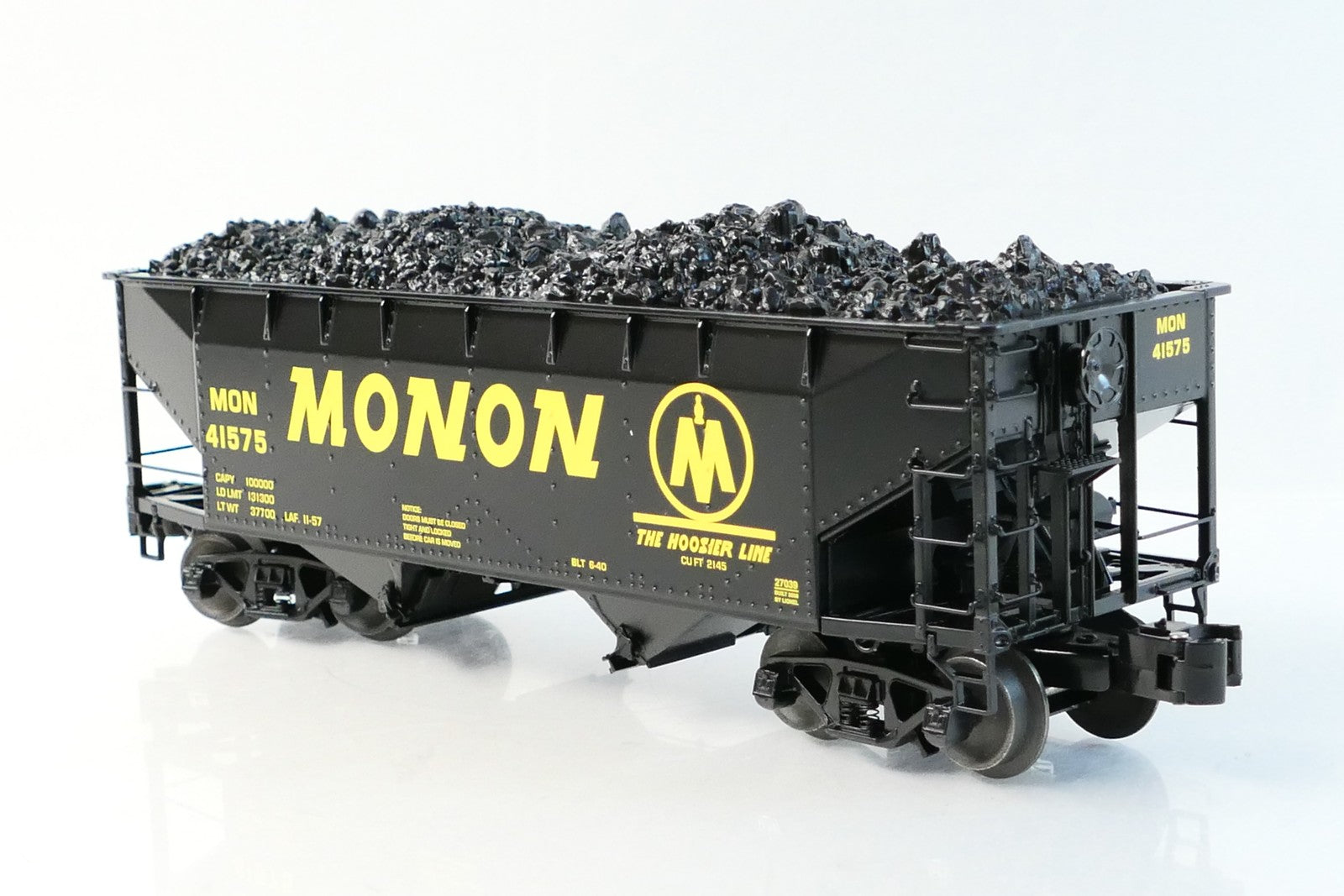 Lionel 27039 O Scale Monon 41575 Offset Hopper Rolling Stock0
