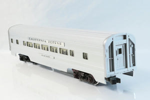 Williams O Scale California Zephyr "Silver Plate" Passenger Car No Box