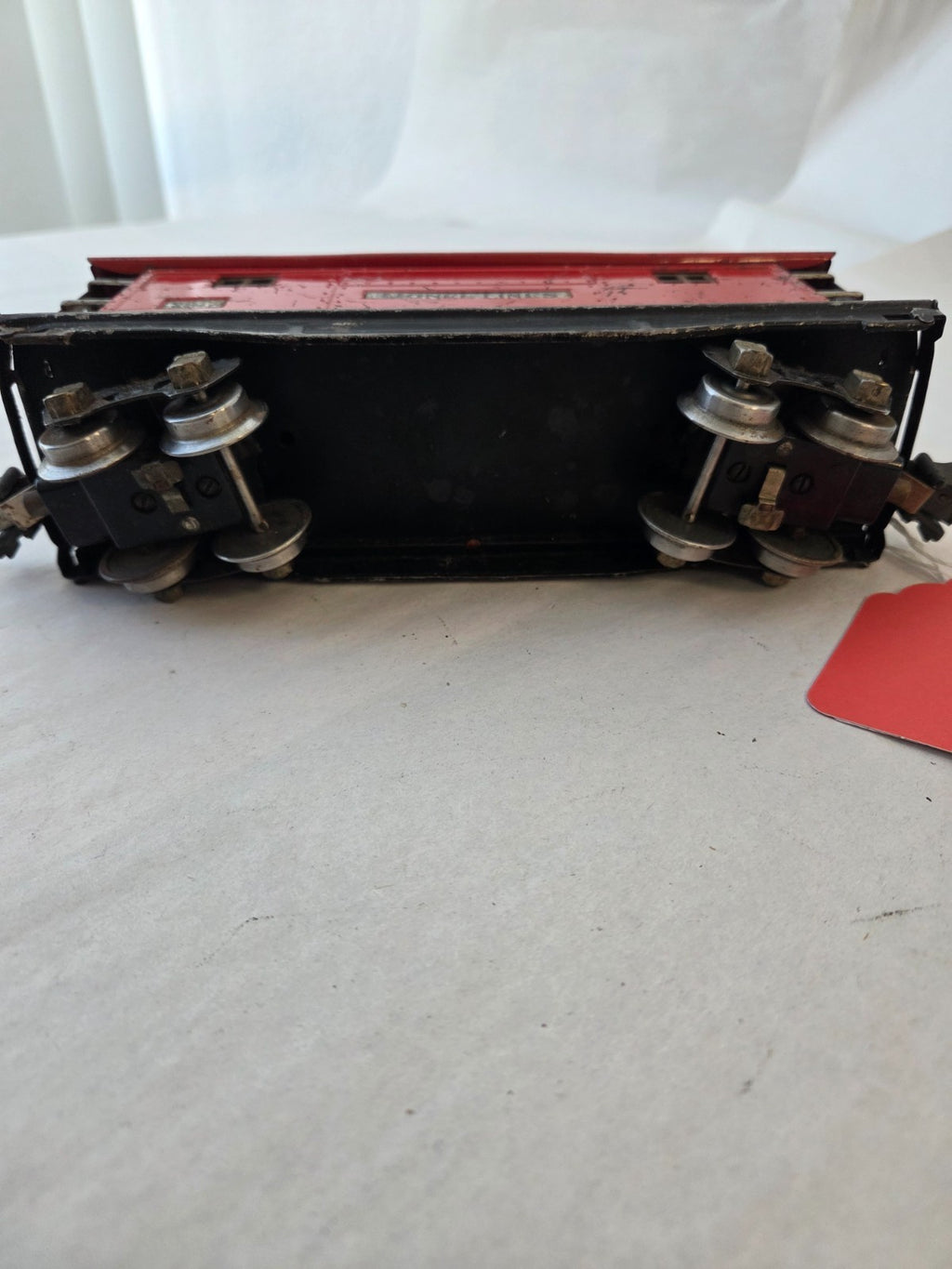 Lionel #28170 O Scale Pre-war Red Tinplate Caboose2