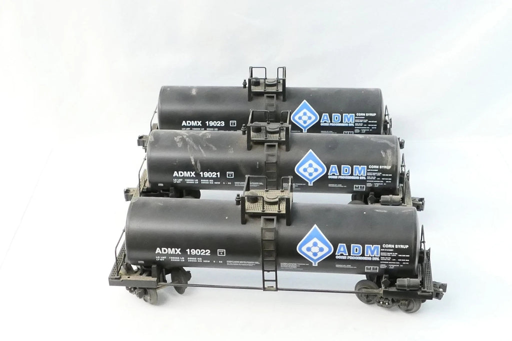Lionel O Gauge ADM Unibody Tank Car 3-Pack - Used W/Box - #19021 #19022 #190233