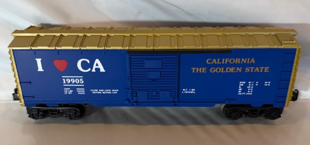 Lionel 19905 - O Scale I Love California Boxcar1