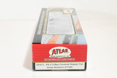 Atlas 1819-3 HO Scale Covered Hopper Great Northern 71504 GN PS-2 2 Bay Freight1