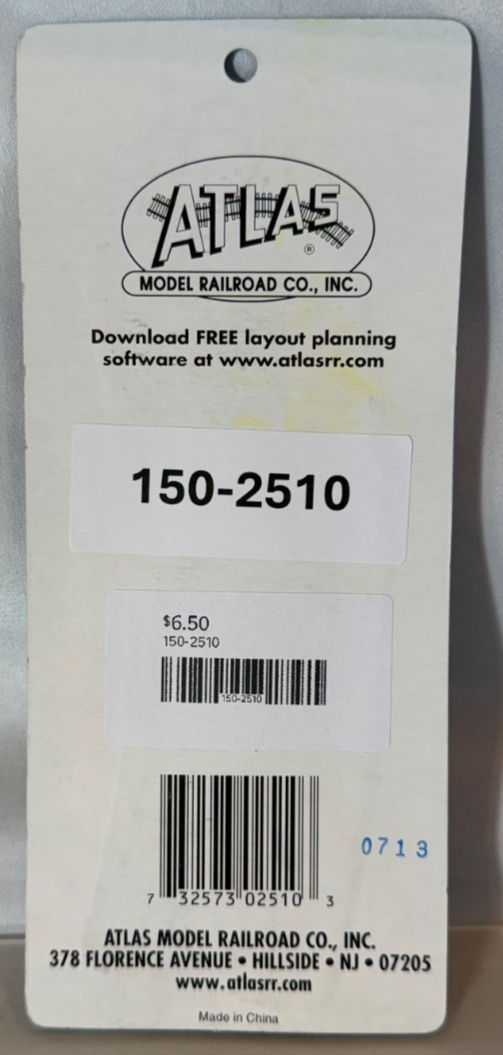 Atlas 2510 - N-Scale Code-80 9-3/4" Radius Curve Snap-Track (6) Nickel Silver1