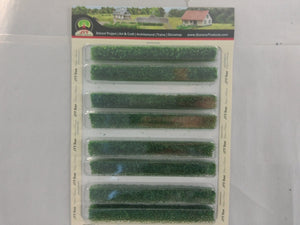 JTT Scenery Products 95515 HO Scale 5" x 3/8" x 5/8" Green Hedges 8 Piece