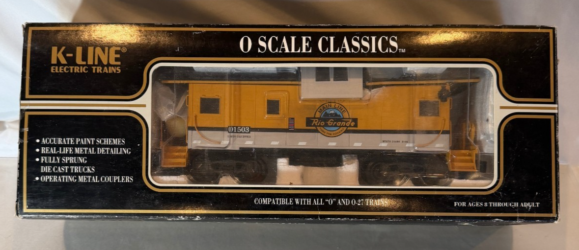 K-Line K613-1491 O Gauge Rio Grande Extended Vision Caboose #015030