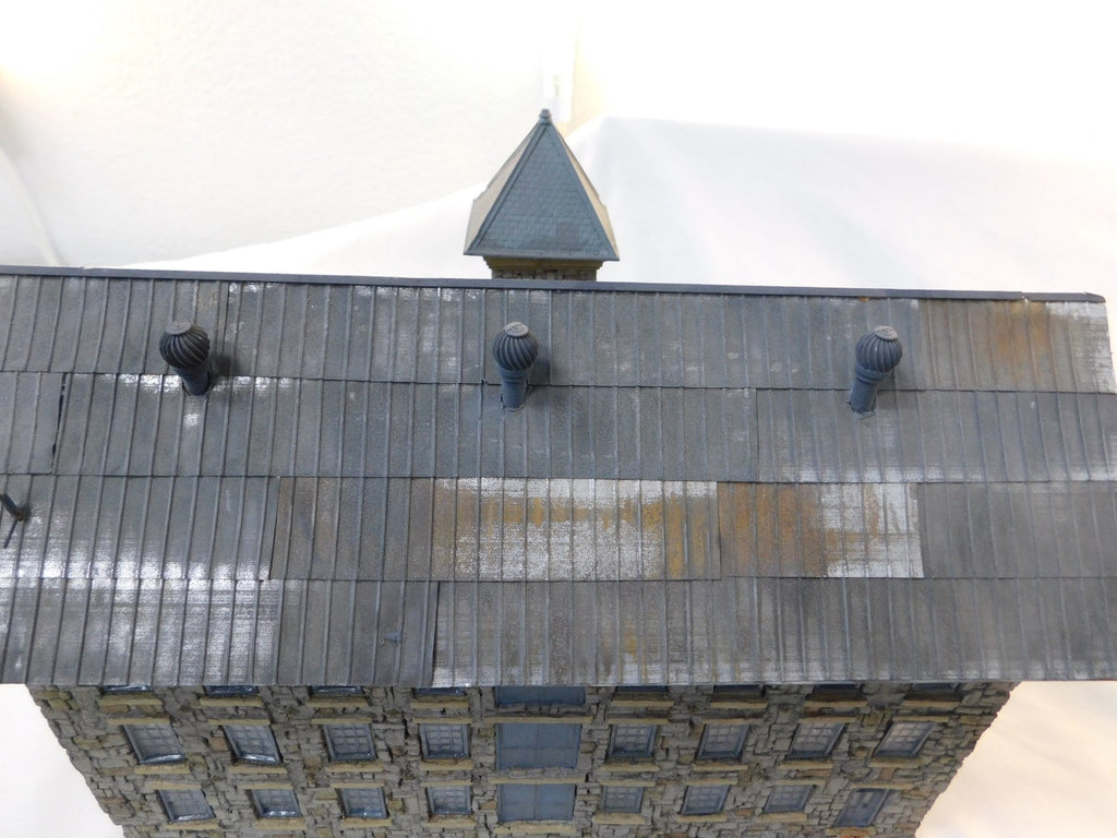 HO Scale 'Grimy Old' Woolen Mill Built Kit with Lights, Handmade4
