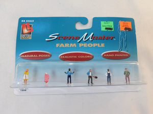Life-Like Trains Scene Master 1608 HO Scale Hand Painted Figures, Farm People