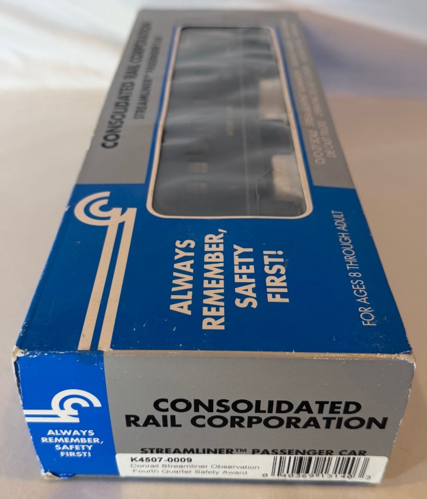 K-LINE K4507-0009 - O Scale Conrail Streamliner Observation Passenger Car5