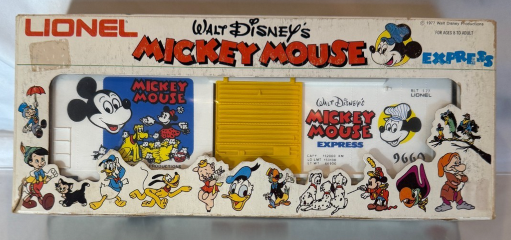 Lionel Walt Disney's Mickey Mouse Express Hi Cube Box Car 6-96600