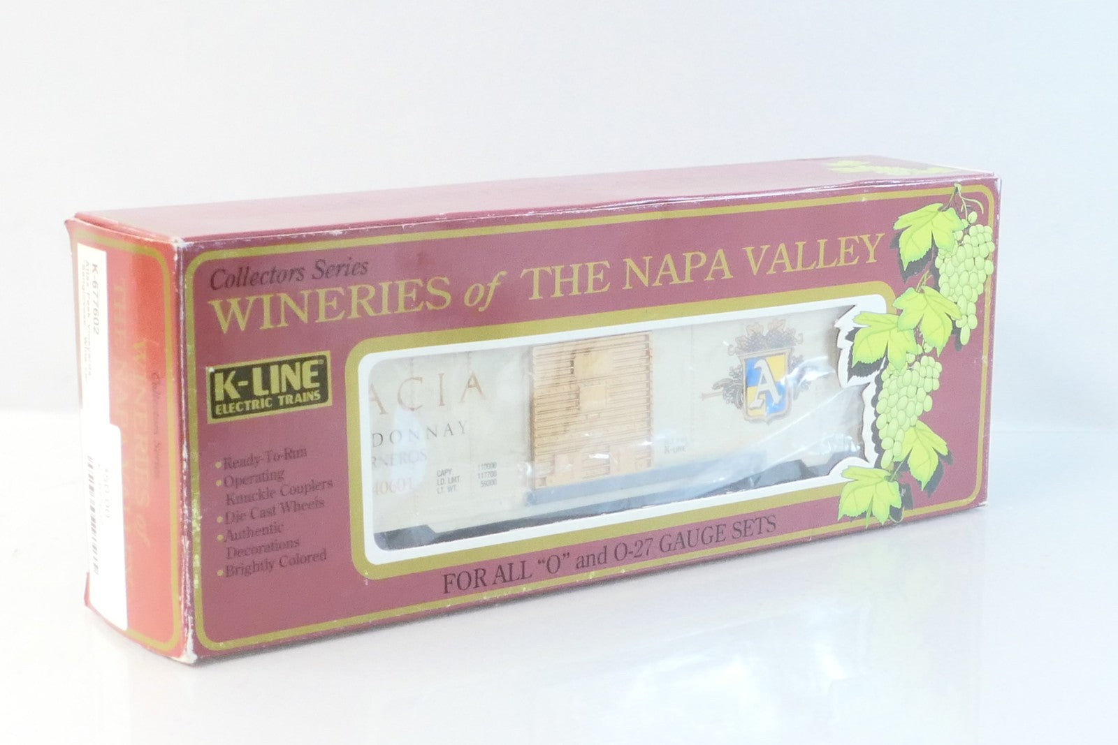 K Line 677602 - O Scale Napa 640601 Boxcar Chardonnay8