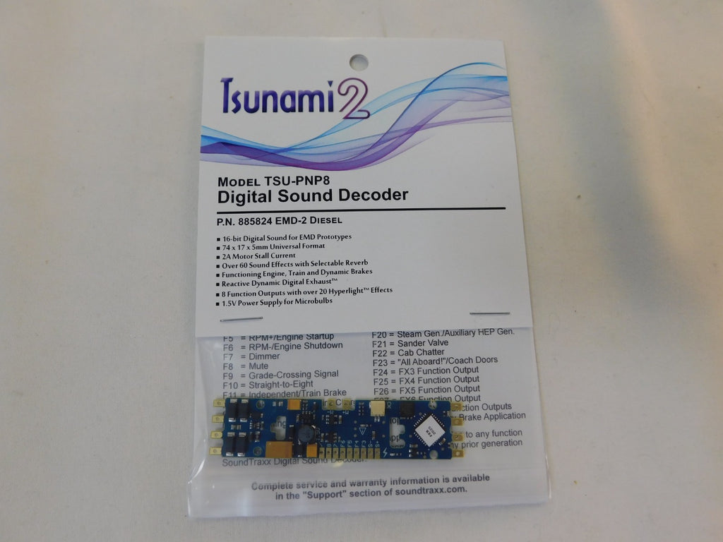 Soundtraxx Tsunami 2 885824 EMD-2 Diesel TSU-PNP8 Digital Sound Decoder0