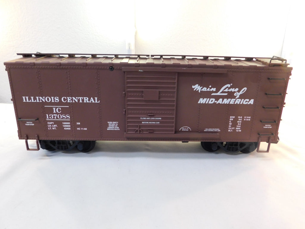 USA Trains R19087B G Scale Steel Box Car Illinois Central #1370880