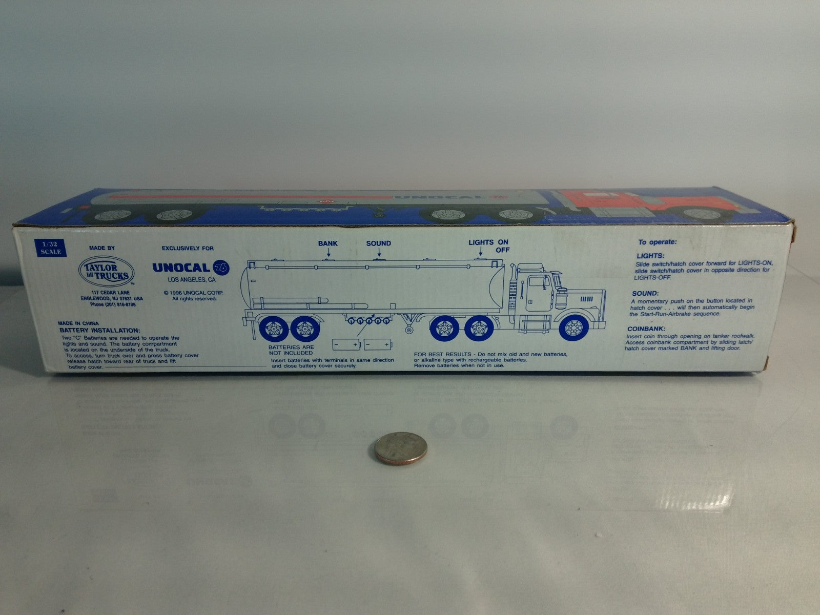 Taylor Trucks 1996 UNOCAL 76 18-Wheel Tanker Truck with Coinbank, 1 of 50162