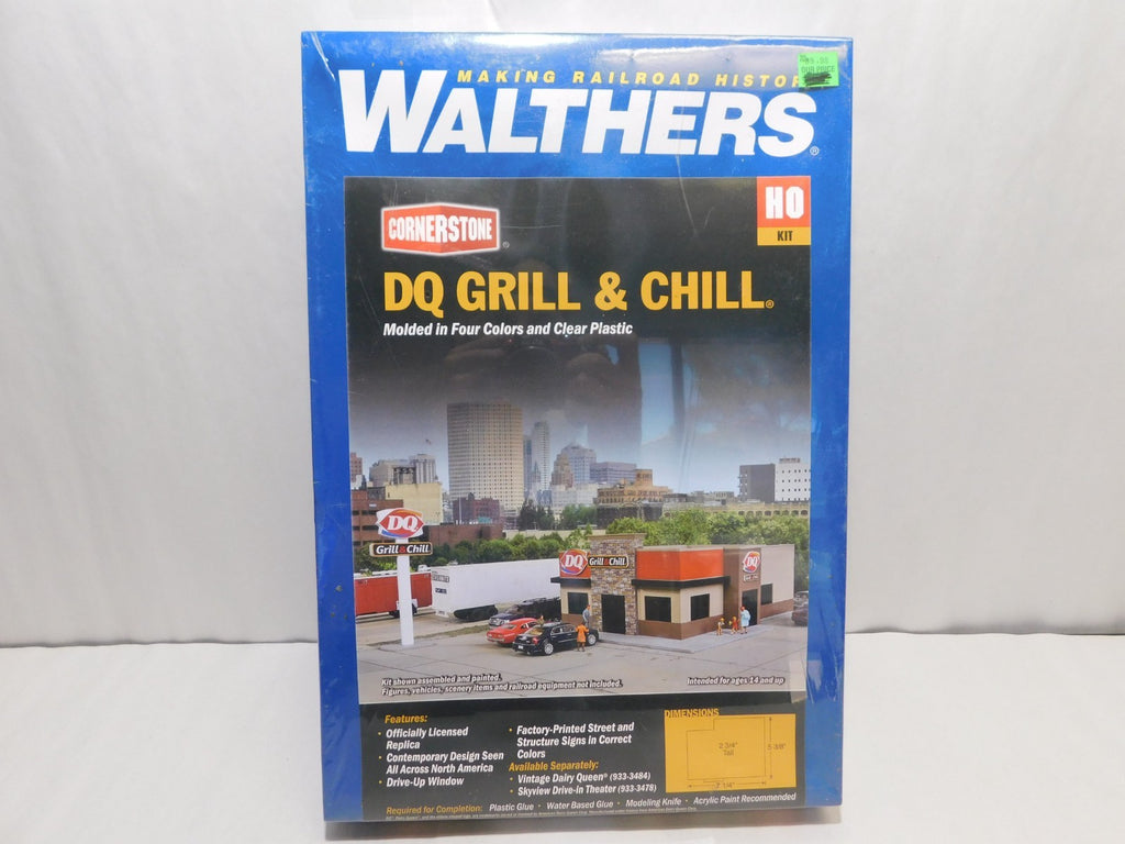 Walthers Cornerstone 933-3485 HO Scale Structure Kit, DQ Grill & Chill0