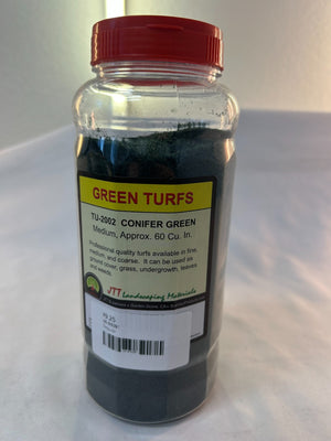 JTT Landscaping Materials TU-2002 Green Turfs, Conifer Green, Medium, 60 Cu. In.