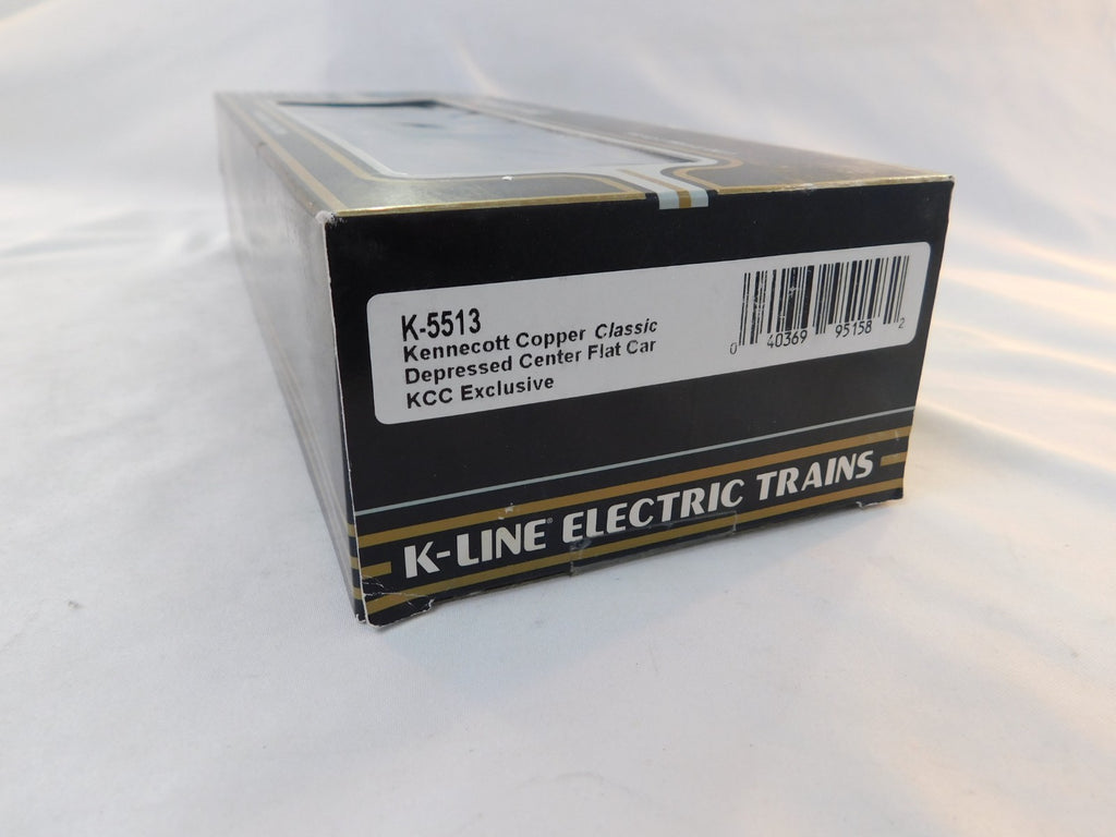 K-Line Electric Trains K-5513 Kennecott Copper Depressed Center Flat Car #55132